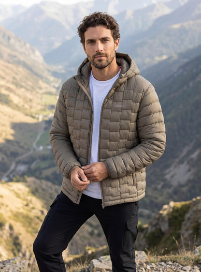 Parka Quilt con Capucha Hombre Yelcho color beige