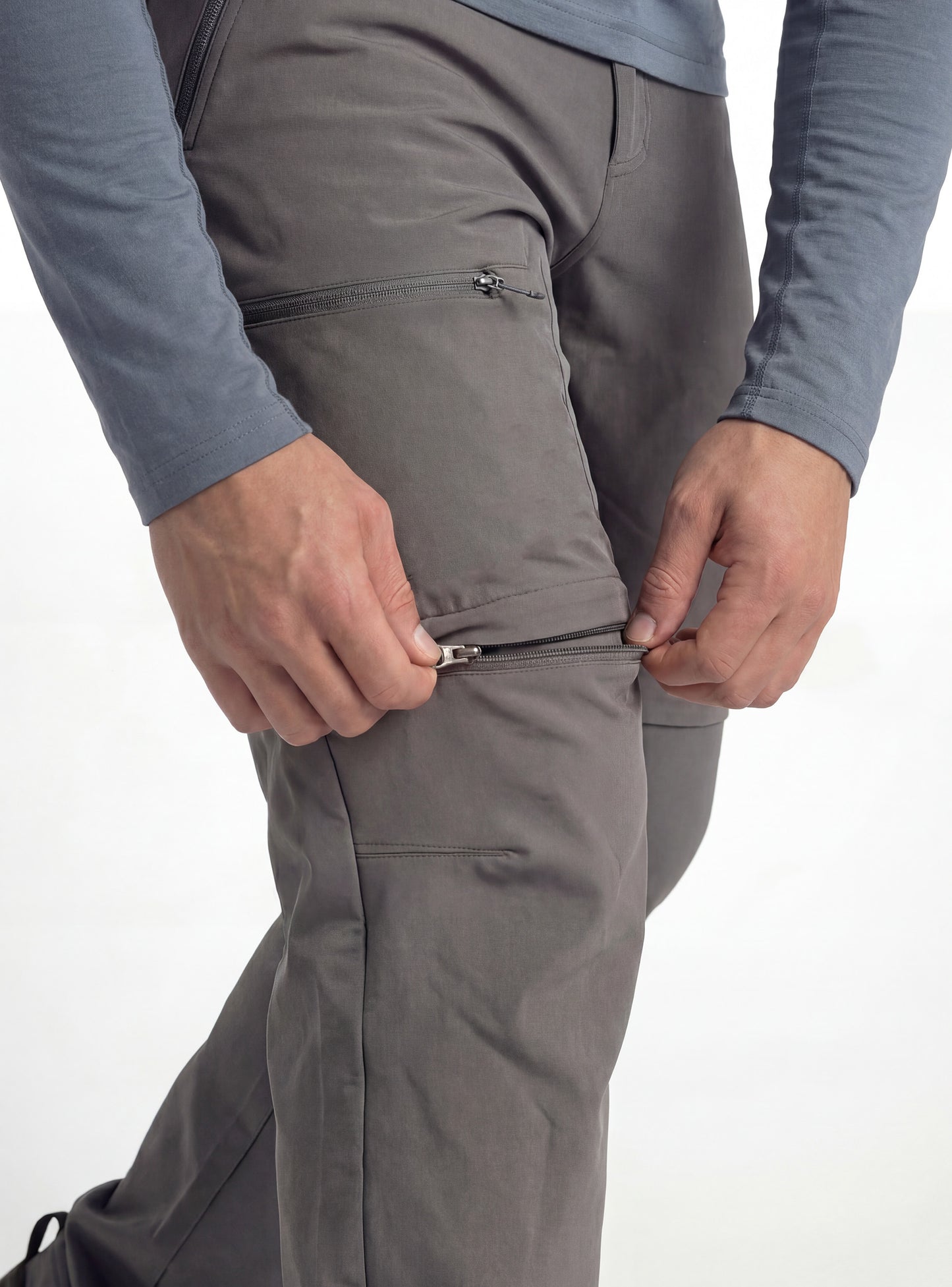 Pantalón Desmontable Hombre Futaleufú color gris