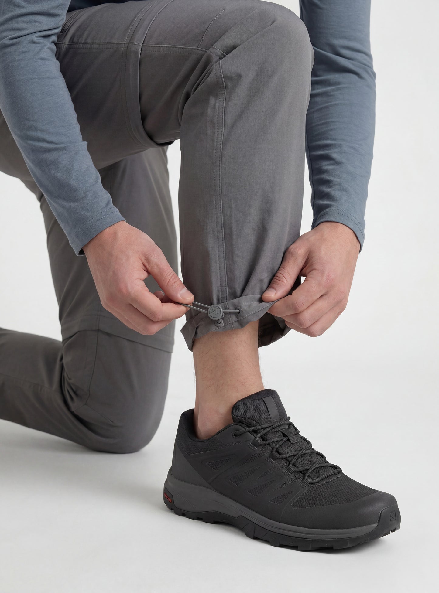 Pantalón Desmontable Hombre Futaleufú color gris