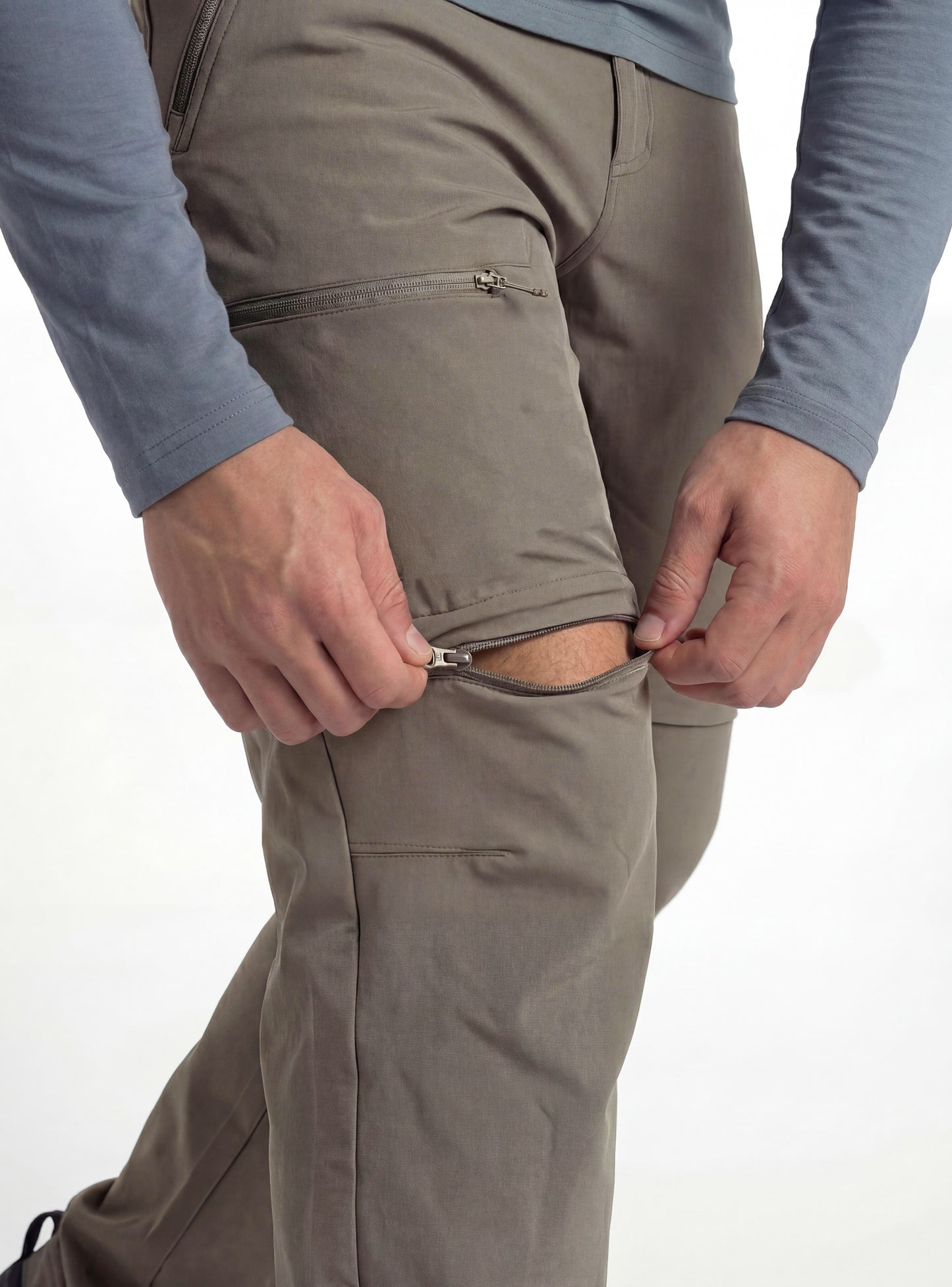 Pantalón Desmontable Hombre Futaleufú color gris