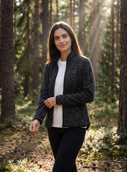 Polar melange de mujer color negro