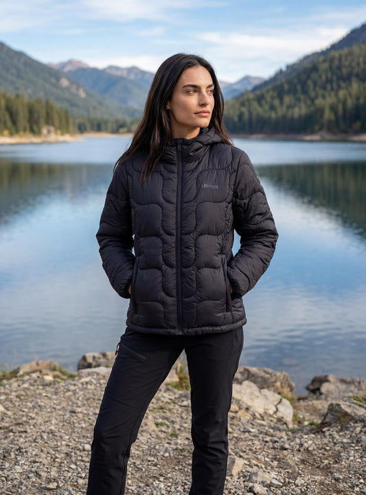 Parka con Capucha Mujer Queulat Negro
