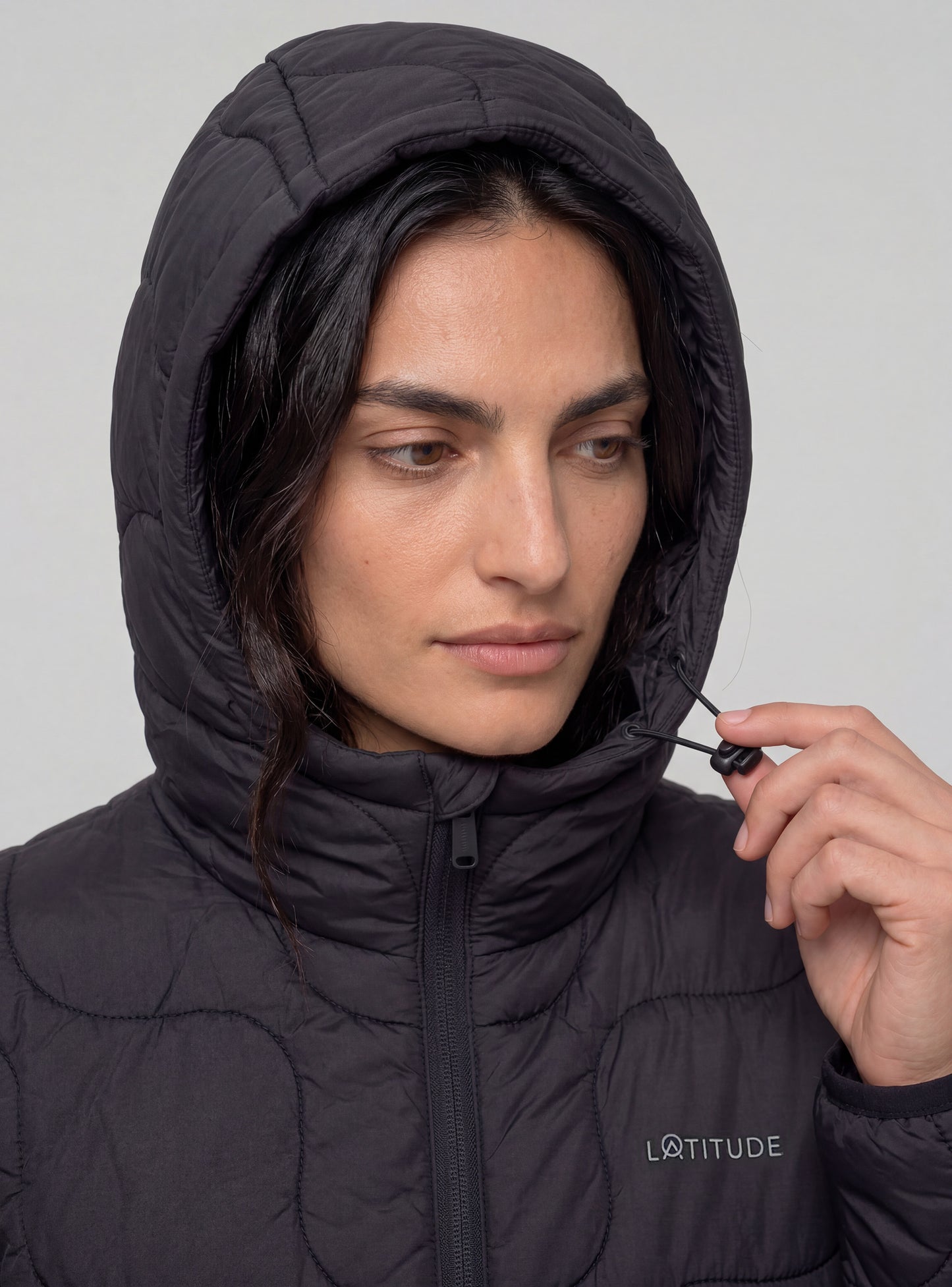Parka con Capucha Mujer Queulat Negro