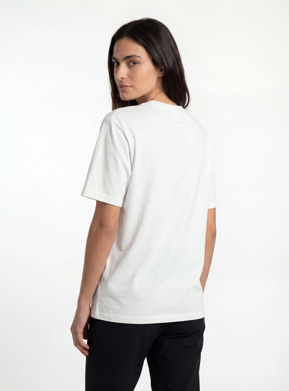 Polera manga corta de mujer color blanco