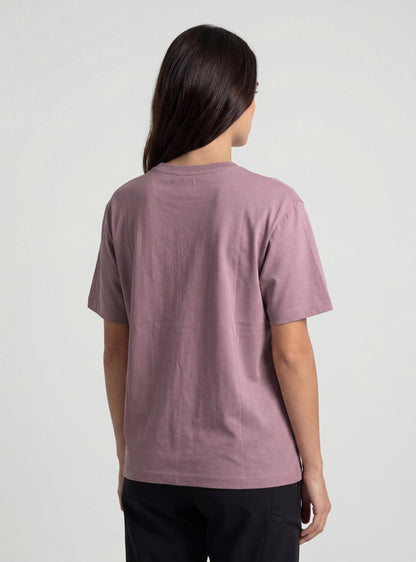 Polera manga corta de mujer color malva